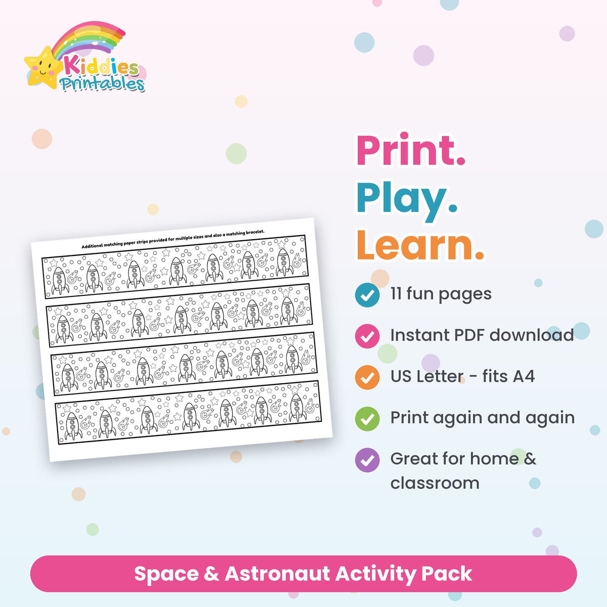 Space & Astronaut Activity Pack printable – what's included