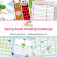 Spring Break Reading Challenge – page collage