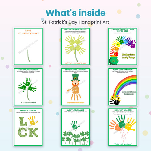 St. Patrick's Day Handprint Art – what's inside