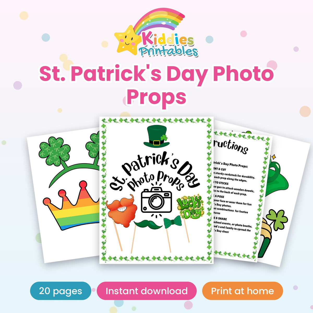 St. Patrick's Day Photo Props printable – main preview