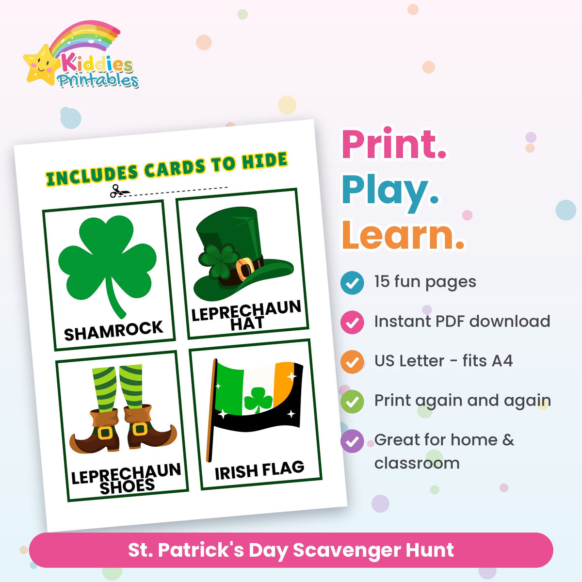 St. Patrick's Day Scavenger Hunt – features