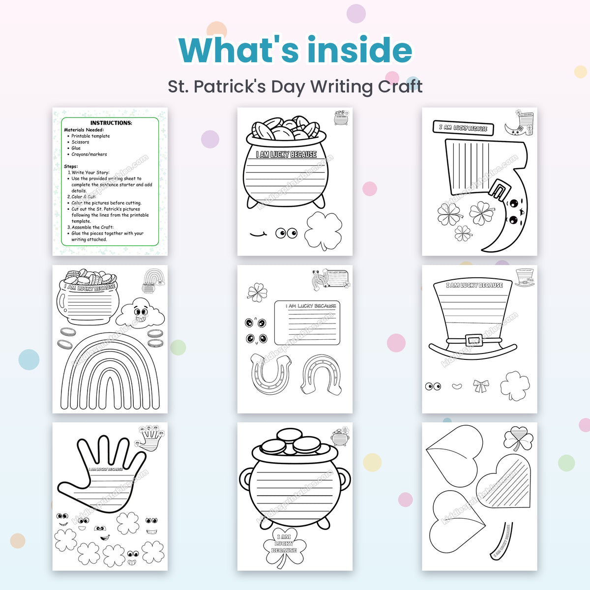 St. Patrick's Day Writing Craft – what's inside