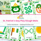 St. Patrick's Day Play Dough Mats printable – page collage