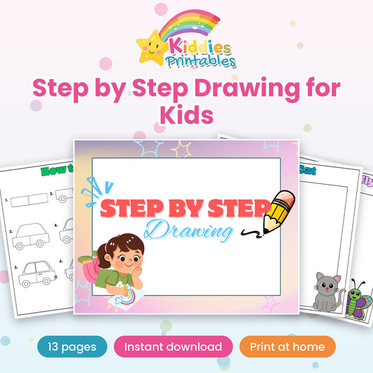 Step by Step Drawing for Kids printable – cover