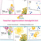 Teacher Appreciation Handprint Art printable – page collage