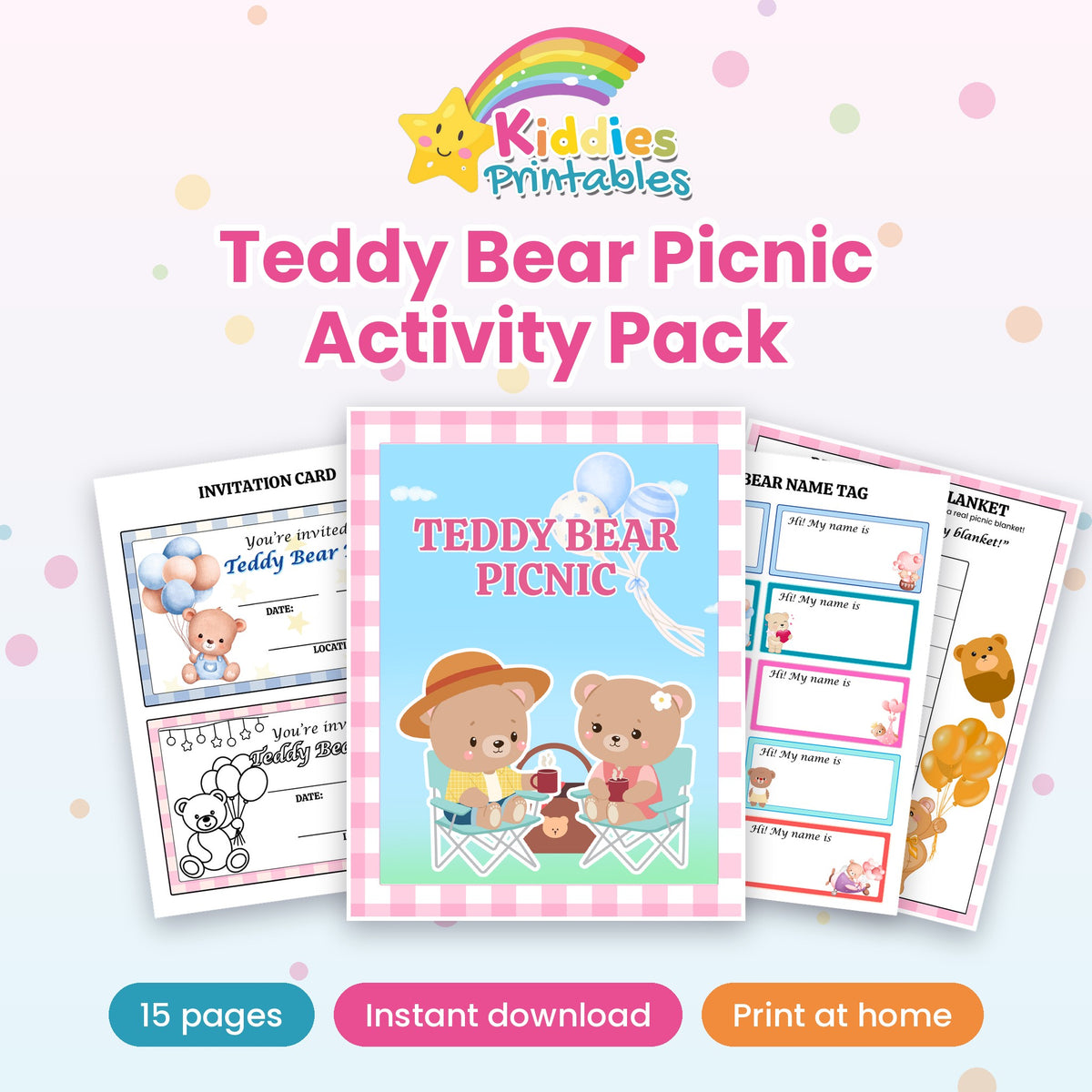 Teddy Bear Picnic Activity Pack printable – cover