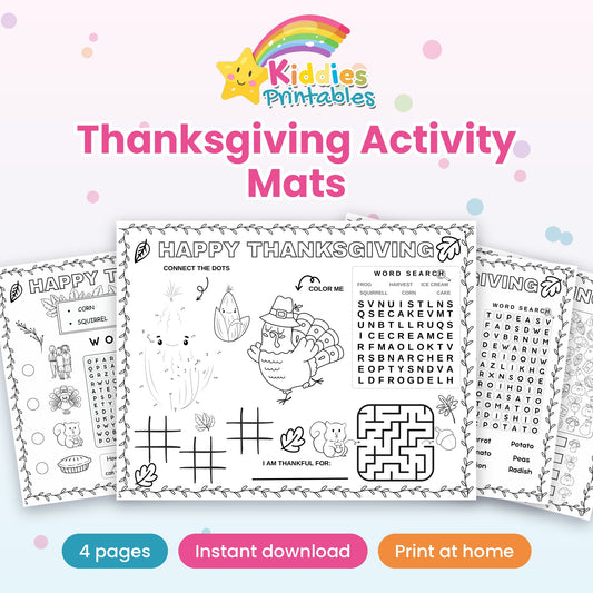 Thanksgiving Activity Mats printable – cover