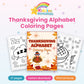 Thanksgiving Alphabet Coloring Pages printable cover