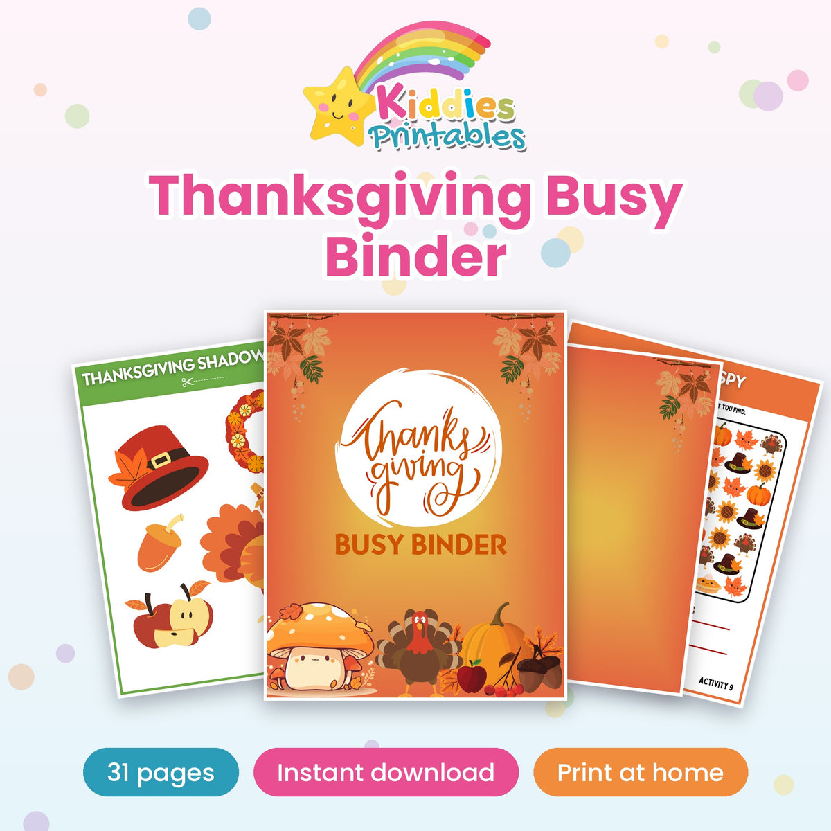 Thanksgiving Busy Binder printable cover