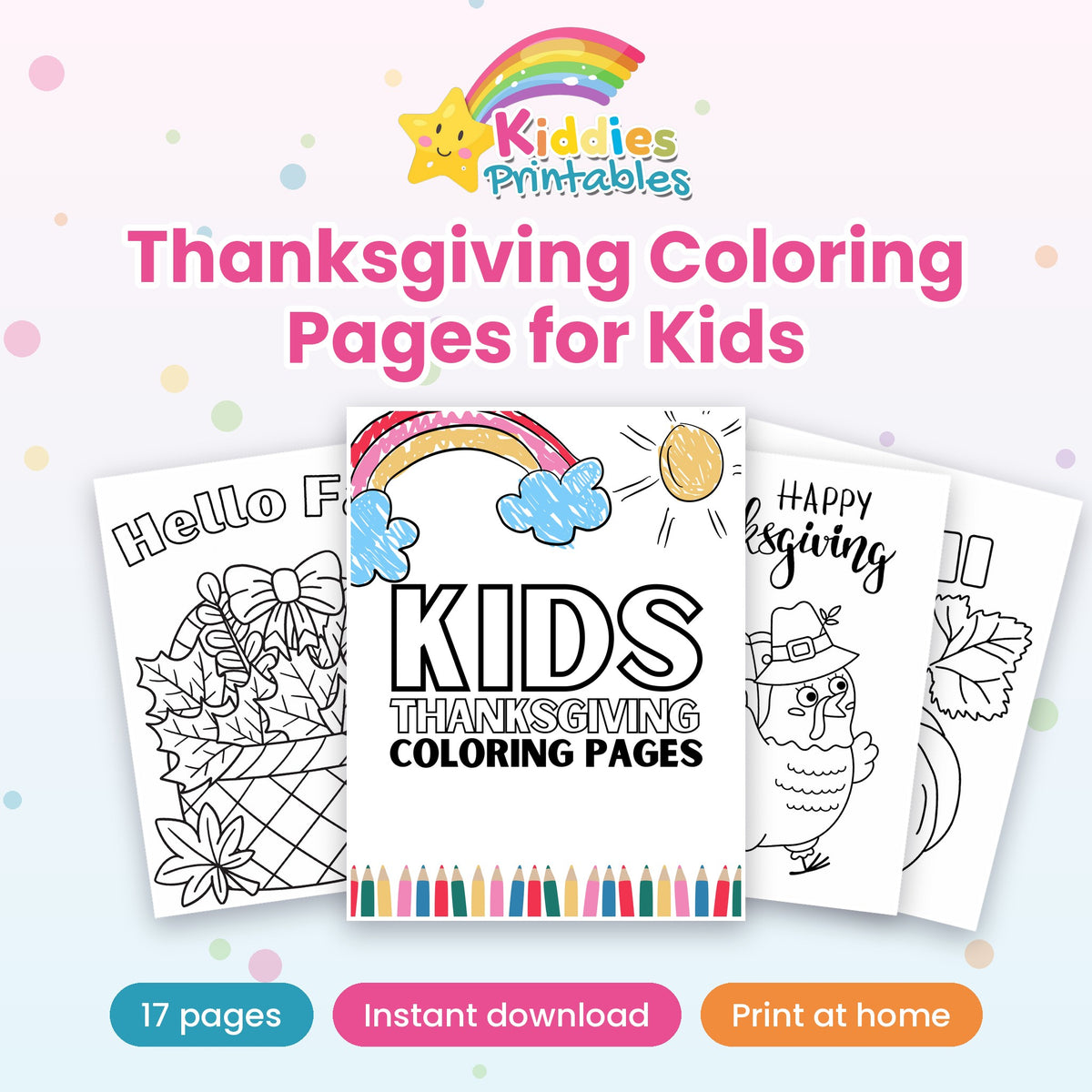 Thanksgiving Coloring Pages for Kids printable – cover