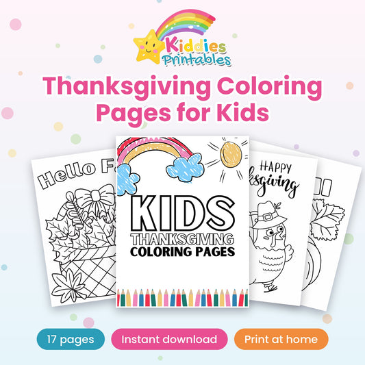 Thanksgiving Coloring Pages for Kids printable – cover