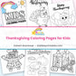 Thanksgiving Coloring Pages for Kids printable – page collage