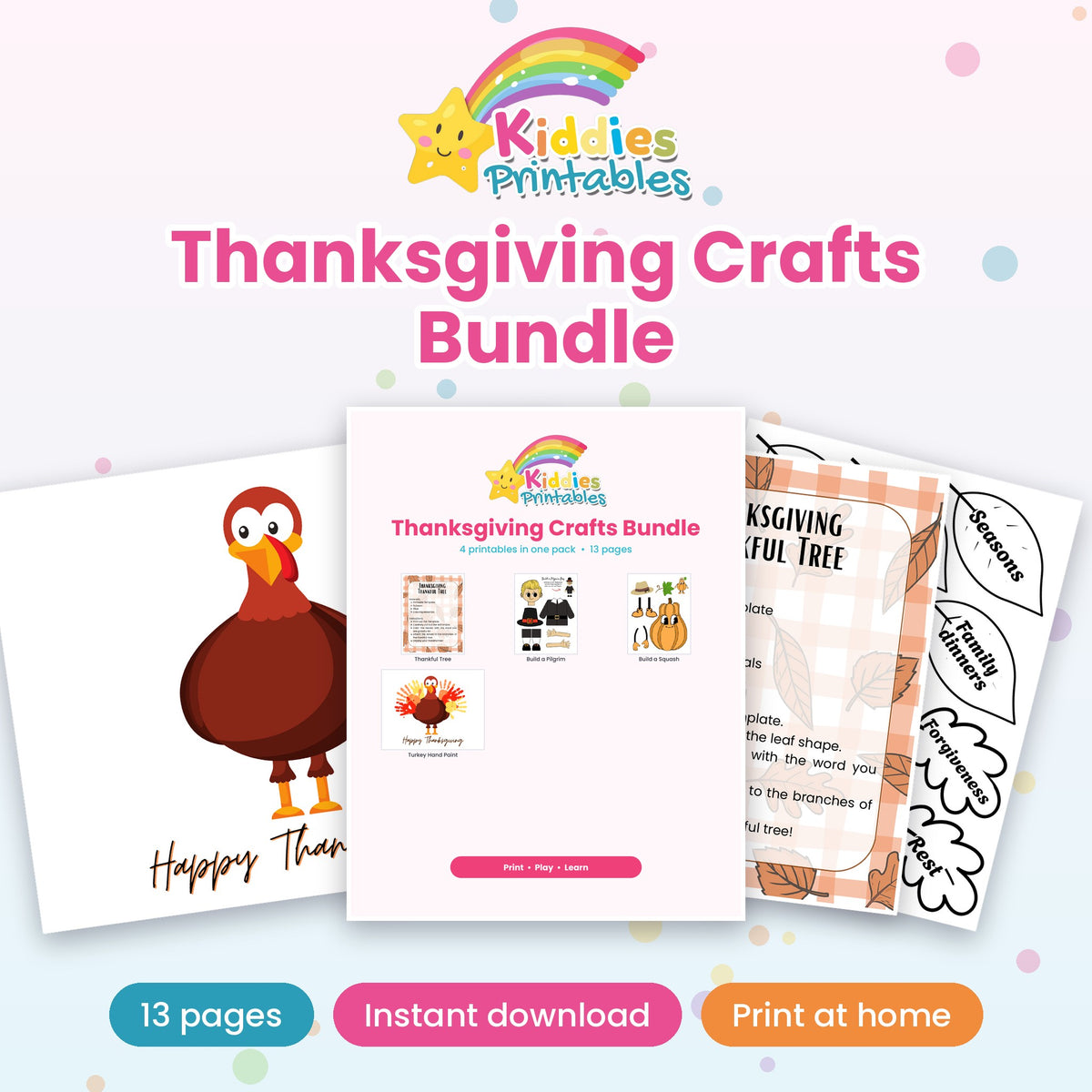 Thanksgiving Crafts Bundle printable cover