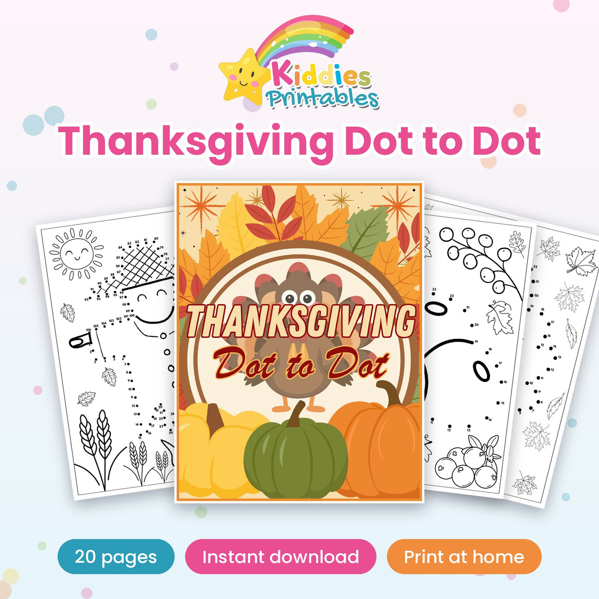 Thanksgiving Dot to Dot printable cover
