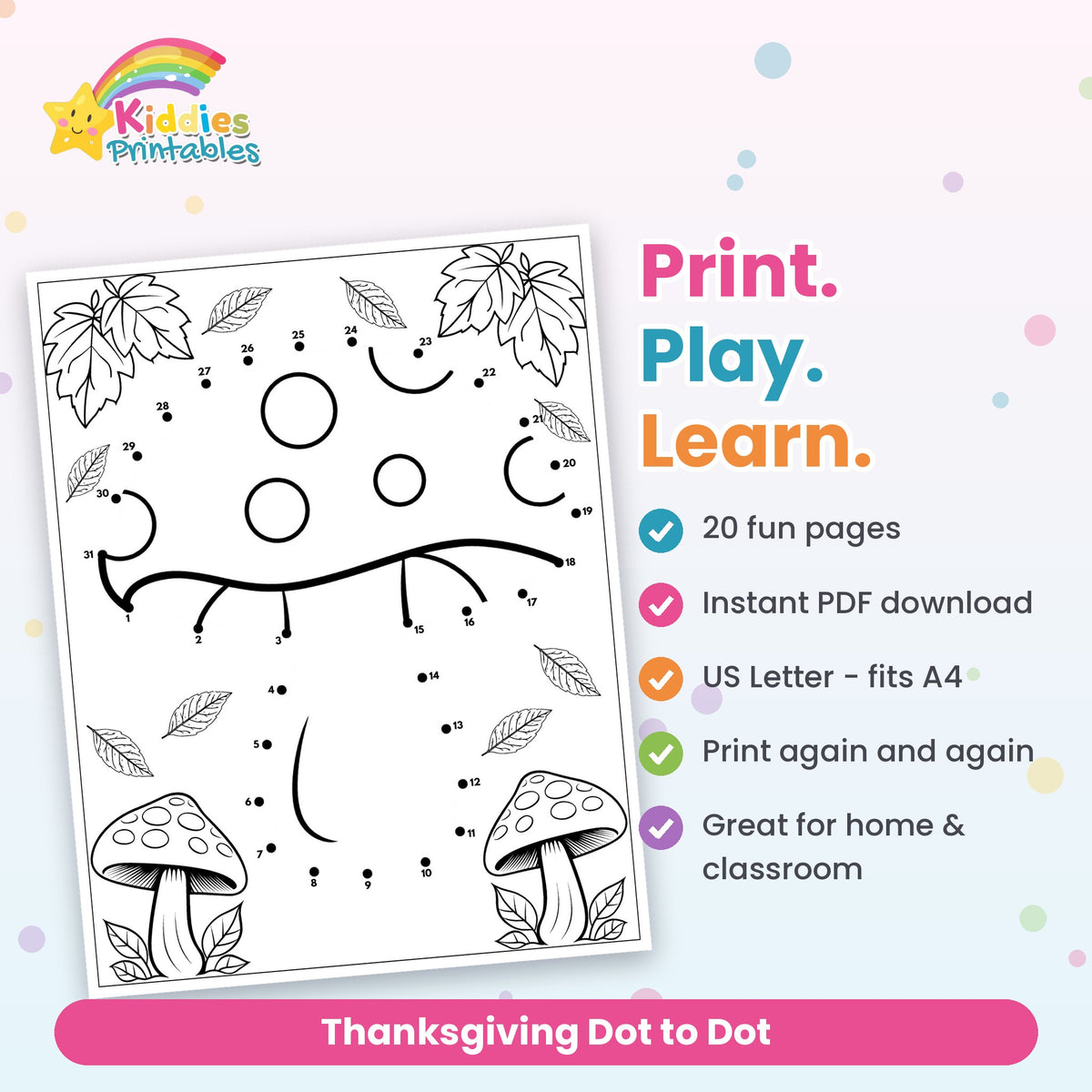 Thanksgiving Dot to Dot features