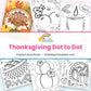 Thanksgiving dot to dot pages collage