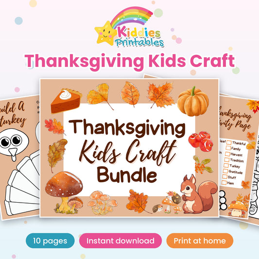 Thanksgiving Kids Craft Pack printable cover