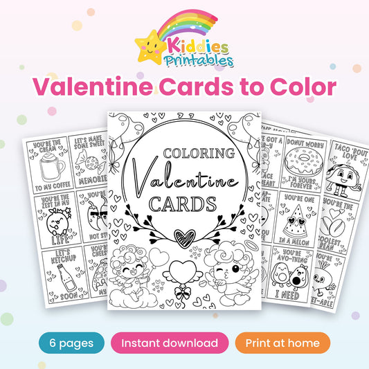 Valentine Cards to Colour printable – cover