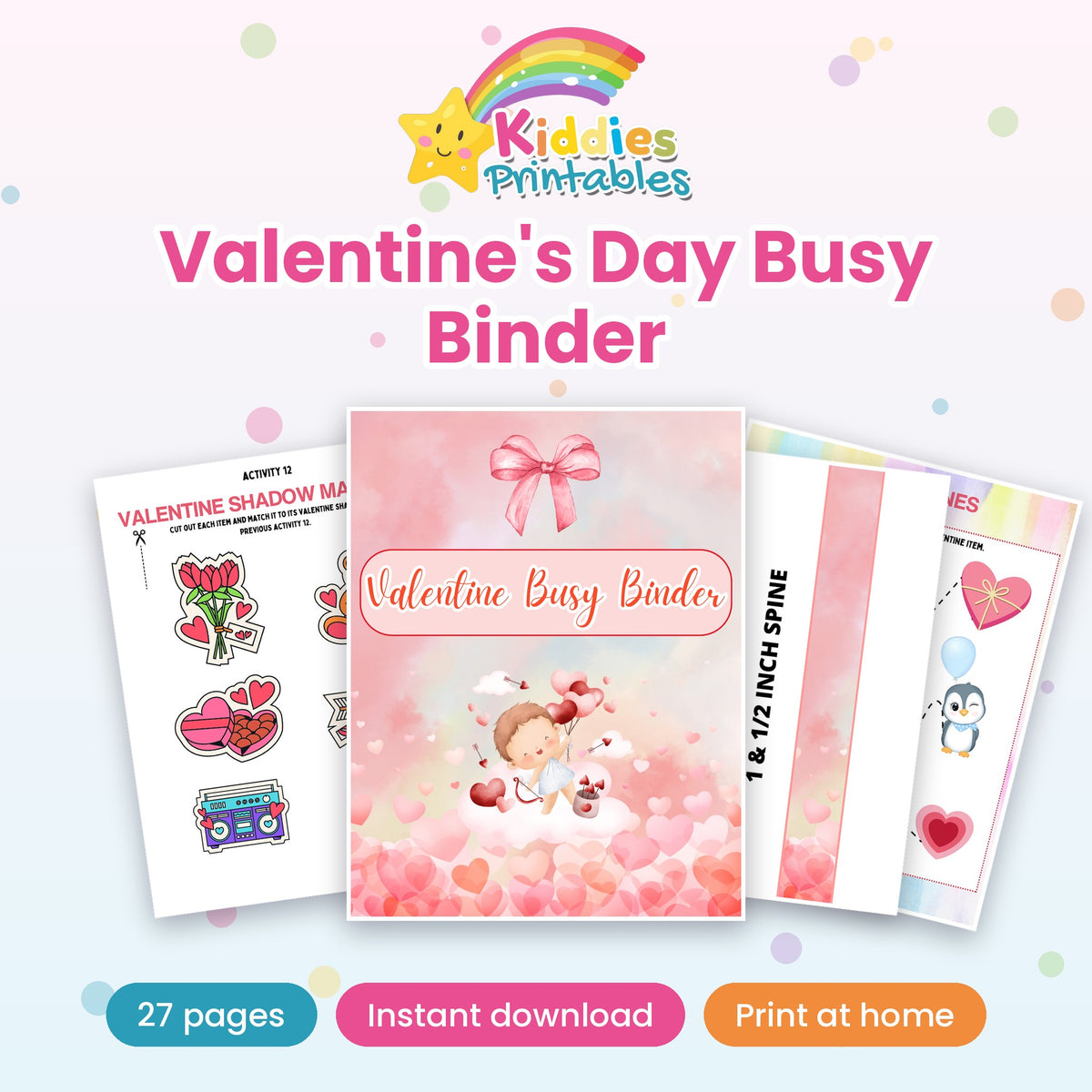 Valentine's Day Busy Binder printable – cover