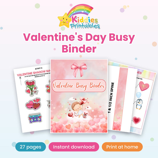 Valentine's Day Busy Binder printable – cover