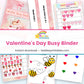 Valentine's Day Busy Binder printable – page collage