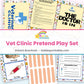 Vet Clinic Pretend Play Set printable – page collage