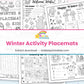 Winter Activity Placemats printable – page collage