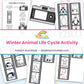Winter Animal Life Cycle Activity printable – page collage