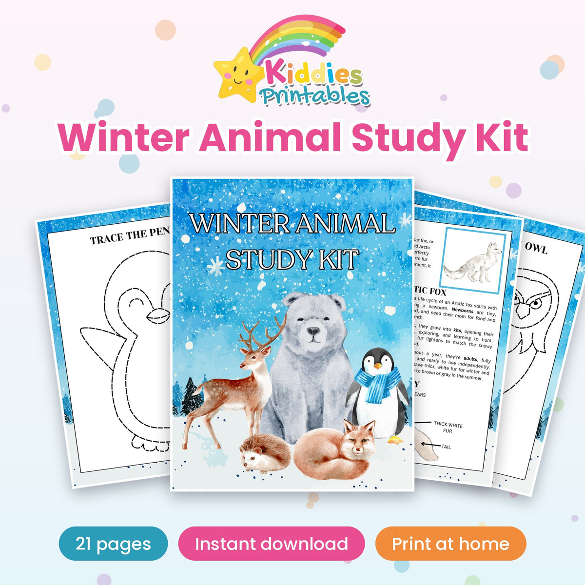 Winter Animal Study Kit printable – cover
