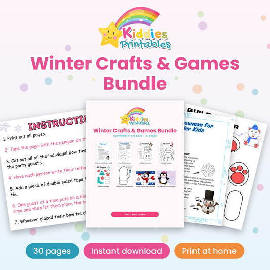 Winter Crafts & Games Bundle printable cover