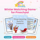 Winter Matching Game for Preschool printable – cover