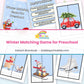 Winter Matching Game for Preschool printable – page collage