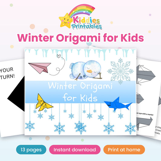 Winter Origami for Kids printable – cover