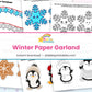 Winter Paper Garland printable – page collage