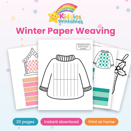 Winter Paper Weaving printable – cover