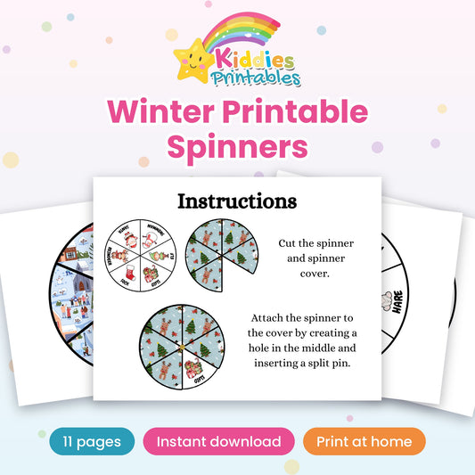 Winter Printable Spinners printable – cover
