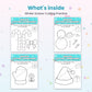 Winter Scissor Cutting Practice printable – inside pages preview
