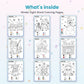 Inside pages of Winter Sight Word Coloring Pages