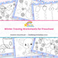 Winter Tracing Worksheets for Preschool printable – page collage