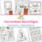 You've Been Boo'd Signs printable – page collage